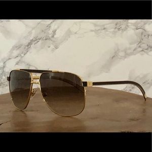 Louis Vuitton Persuasion gold aviator sunglasses